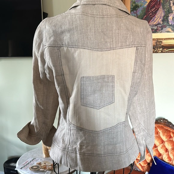 Gorgeous 100% Linen made in France and Bought in France Summer Jacket - Picture 3 of 7